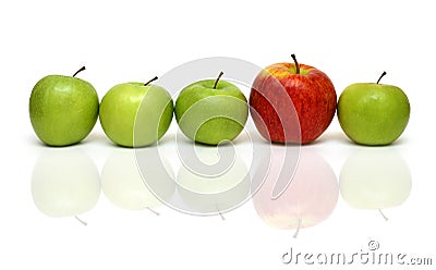 Different concepts with apples Stock Photo