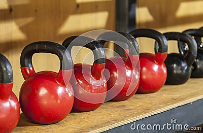 Crossfit items in a gym Stock Photo