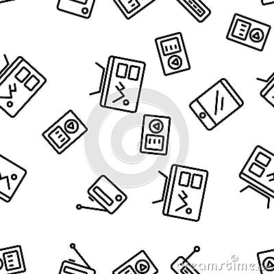 Different Devices Seamless Pattern Vector Vector Illustration