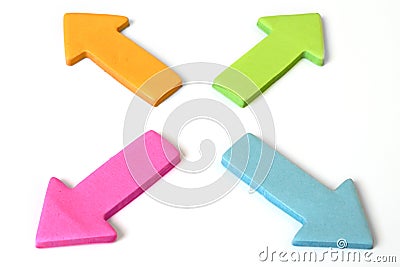 Different direction bussiness concept. Stock Photo