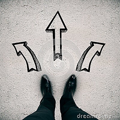 Different direction concept Stock Photo