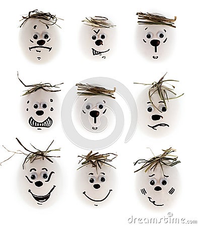 Different emotion faces Stock Photo