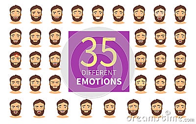 Different emotions Vector Illustration