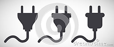 Different energy power plug icons Vector Illustration