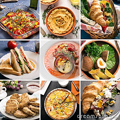 Different european food Stock Photo