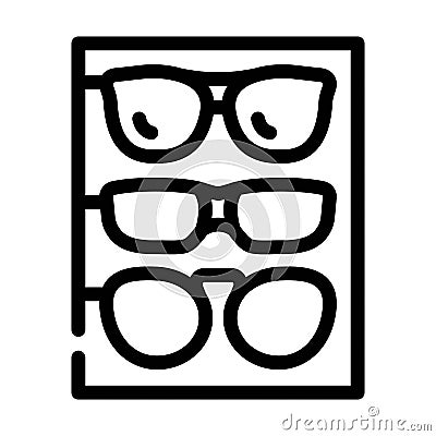 different frames of glasses set line icon vector illustration Vector Illustration