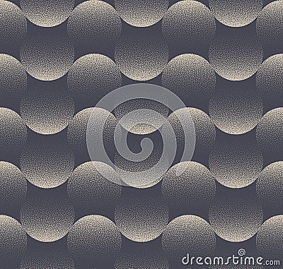 Different Gradation Circles Retro Seamless Pattern Vector Abstract Background Vector Illustration