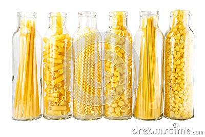 Different grades of pasta Stock Photo