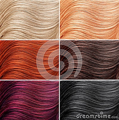 Different hair colors Stock Photo