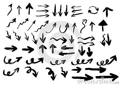 Doodle Arrows vector set. Vector Illustration