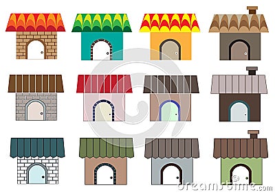 Different home styles Vector Illustration