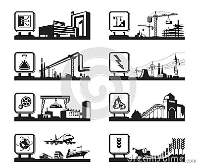Different industries with logo Vector Illustration