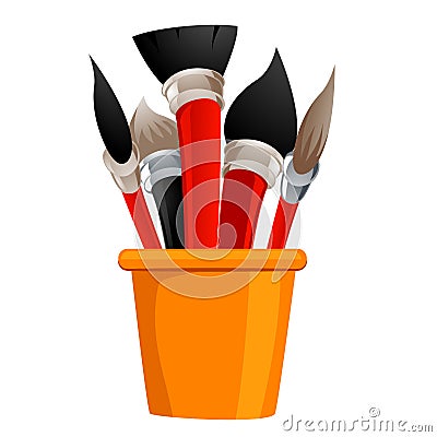 Different kind of Paintbrush Vector Illustration