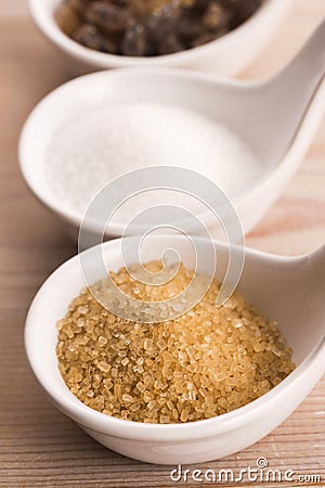 Different kind of sugar Stock Photo