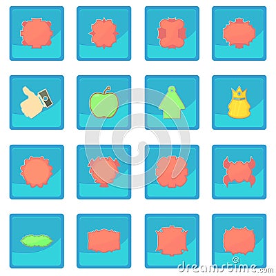 Different labels set, cartoon style Vector Illustration