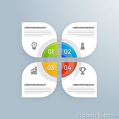 4 different levels Infographic Elements for Business growth or I Stock Photo