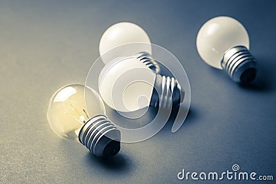 Different Light Bulb Stock Photo