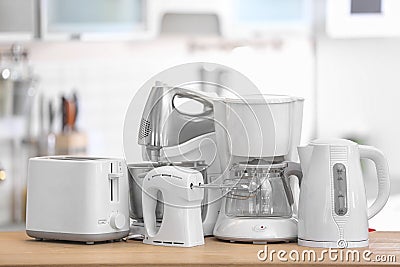 Different modern kitchen appliance Stock Photo