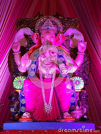 Different moods of Lord Ganesh-4 Stock Photo