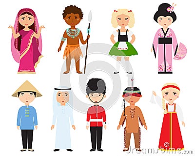 Different nations people vector. Vector Illustration