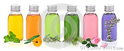 Different oils for wellness Stock Photo
