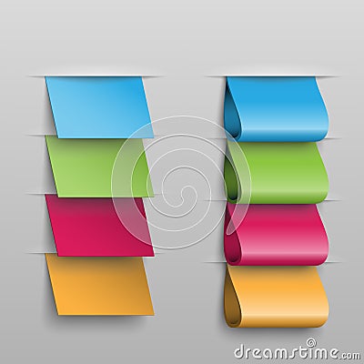 Different options vertical levels Stock Photo