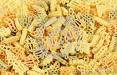 Different pattern of Pasta Stock Photo