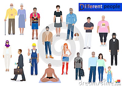 Different people, abstraction vector illustration Vector Illustration