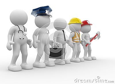 Different professions Stock Photo
