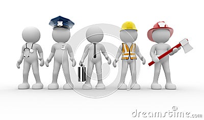 Different professions Stock Photo