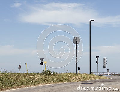 Different Road Signs Stock Photo