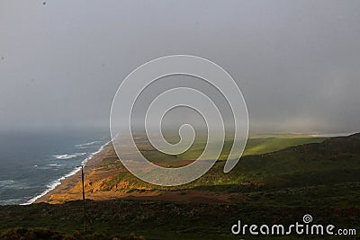 Different scenarios in the world point Reyes sea shore Original sand dunes Stock Photo