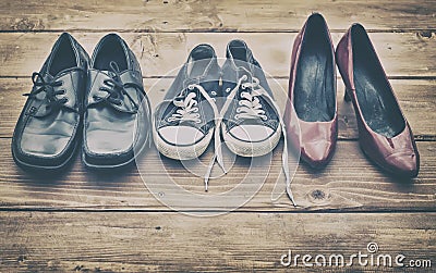 Different shoes Stock Photo