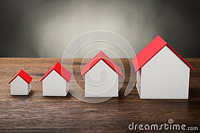 Different Size Houses Stock Photo