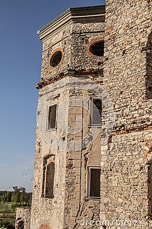 One of the tower in the Krzyztopor castle Stock Photo