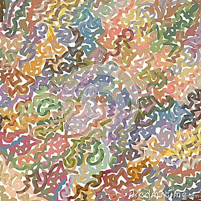 Hand dwawn, scribbled marker lines all different in thickness, rotated and overlapping Stock Photo