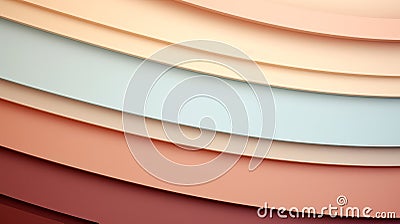 Different stripes with shadow in shades of soft pastels colors Stock Photo