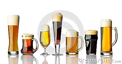 Different types of beer Stock Photo