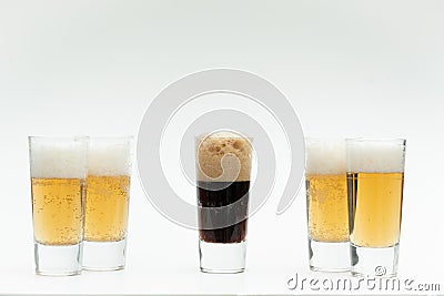 Different types of beer symbolize diversity Stock Photo