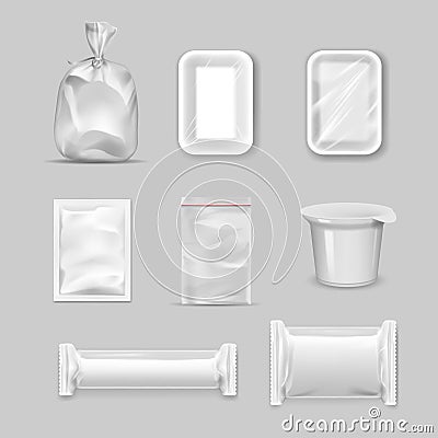 Different types of packaging Stock Photo