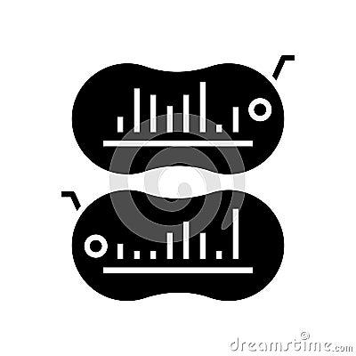 Different value black icon, concept illustration, vector flat symbol, glyph sign. Cartoon Illustration