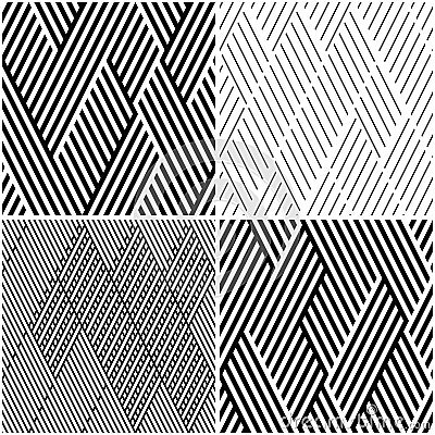 4 different vector patterns in the same package_p Vector Illustration