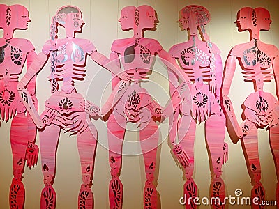 Pink paper puppet Editorial Stock Photo