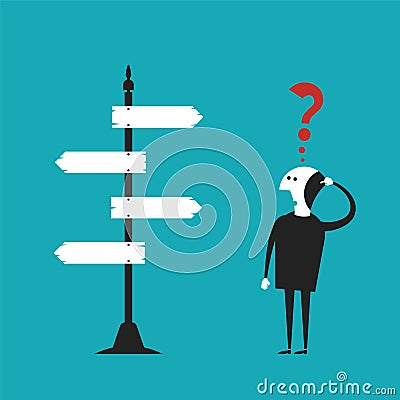 Different ways vector concept in flat cartoon style Vector Illustration