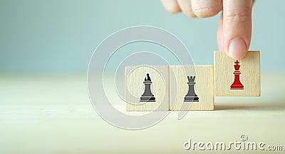 Differentiation strategy concept. Business develop by providing uniqueness, Stock Photo