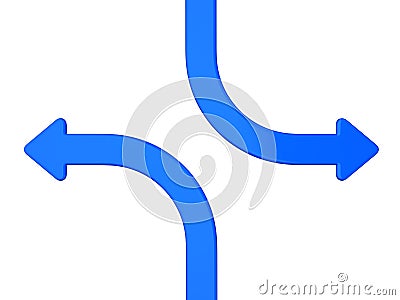 Differently directed arrows Stock Photo