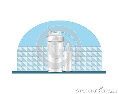 Differents bottles packings products branding Vector Illustration