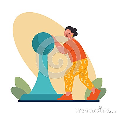 Difficult decision-making concept. Multiple options dilemma, problem Vector Illustration