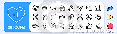 Difficult stress, Screwdriverl and Card line icons. For web app, printing. App line icons. Vector Vector Illustration