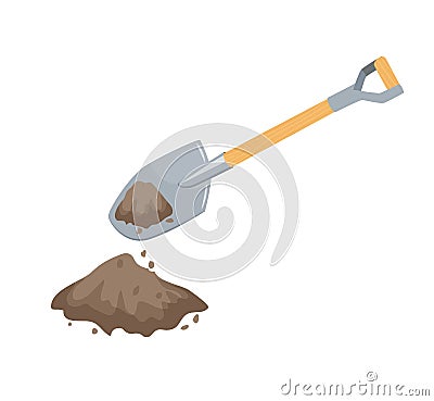 Dig with a spade Vector Illustration
